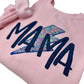 Embroidered Mama Applique Crewneck- Pink