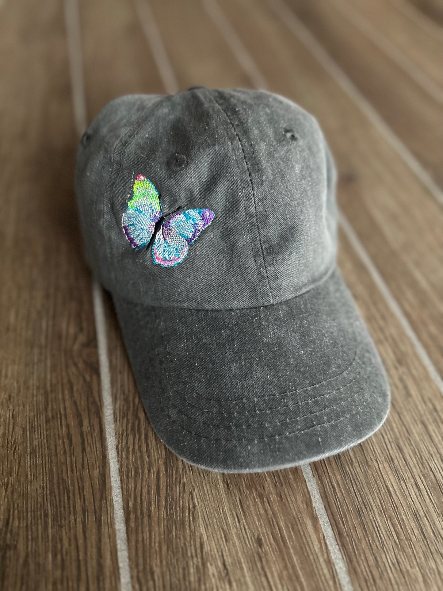 Embroidered Butterfly Hat