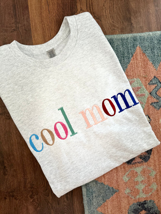 Cool Mom Embroidered T-Shirt