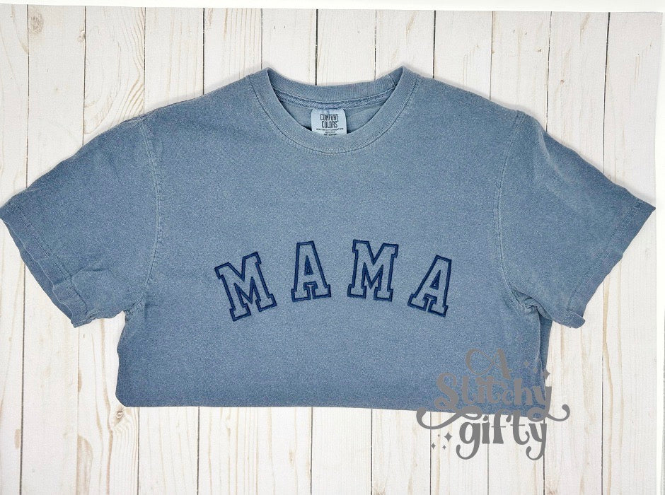 Mama Embroidered Short Sleeve T-Shirt